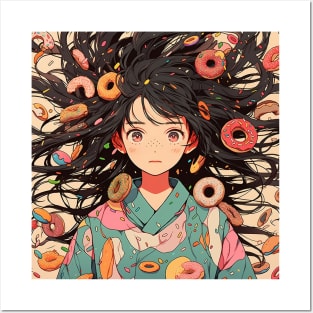 donut girl Posters and Art